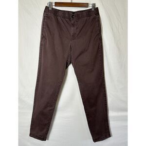 Denim & Flower Ricky Singh Women's Chino's Size S Chocolate Brown Slash Pockets